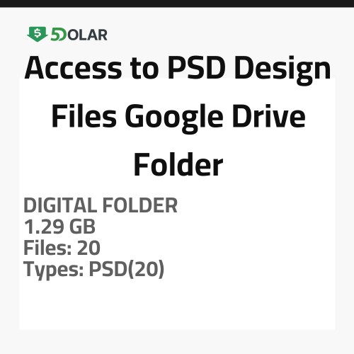 Access to PSD Design Files - Google Drive Folder