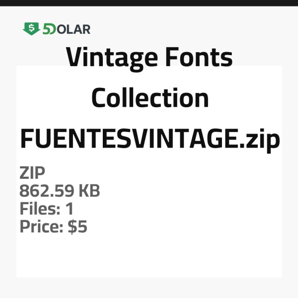Vintage Fonts Collection - FUENTESVINTAGE.zip
