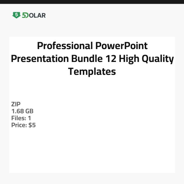 Professional PowerPoint Presentation Bundle - 12 High-Quality Templates
