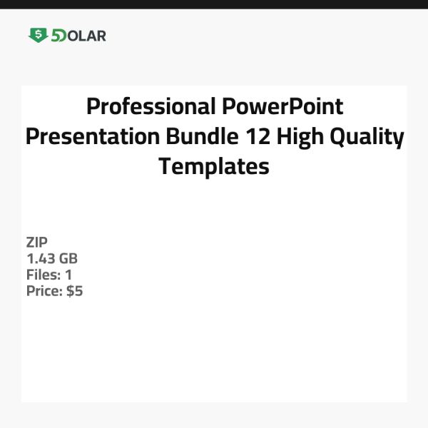 Professional PowerPoint Presentation Bundle - 12 High-Quality Templates