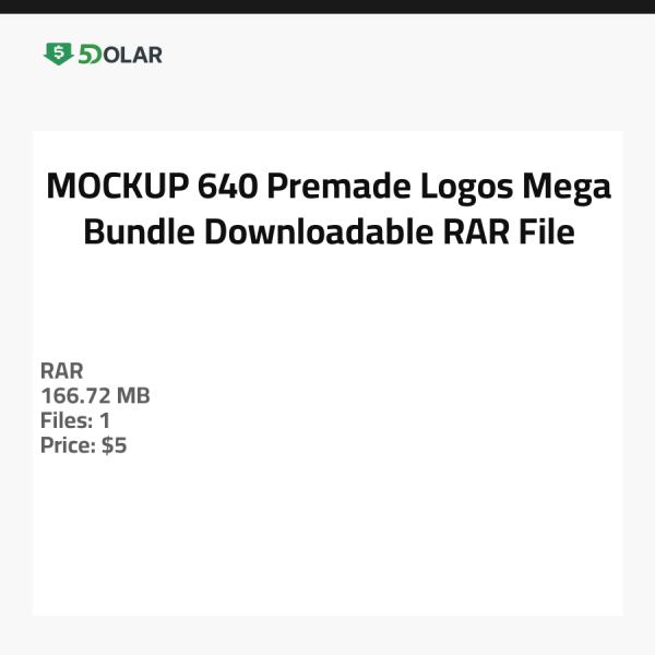 MOCKUP 640 Premade Logos Mega Bundle - Downloadable RAR File