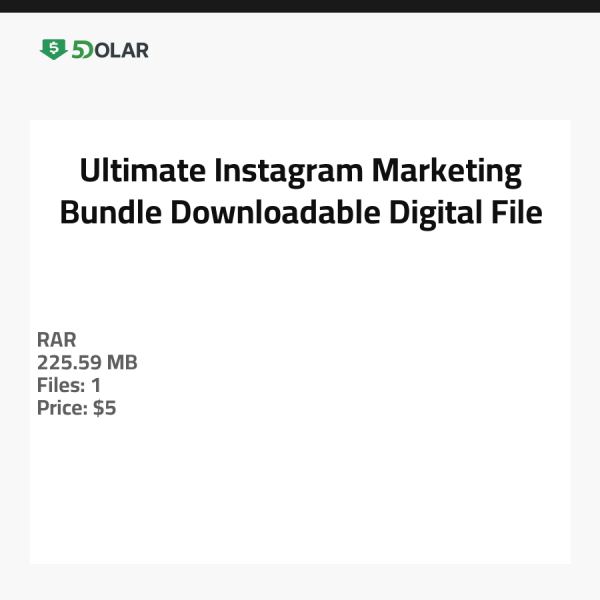 Ultimate Instagram Marketing Bundle - Downloadable Digital File