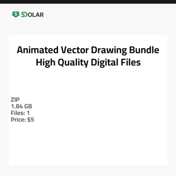 Animiertes Vektorzeichnungsbundle - Hochwertige digitale Dateien