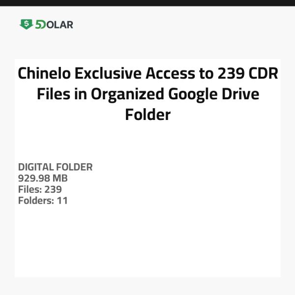 Chinelo - Exklusiver Zugang zu 239 CDR-Dateien in einem organisierten Google Drive-Ordner