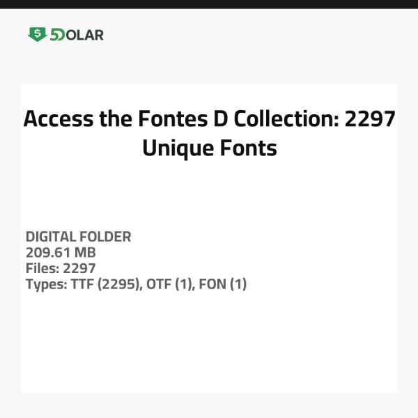 الوصول إلى مجموعة Fontes - D: 2297 خط فريد