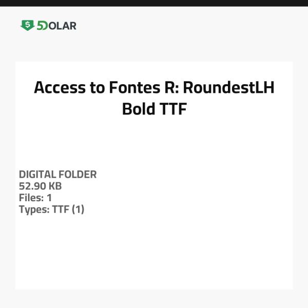 Zugang zu Fontes - R: RoundestLH Bold TTF