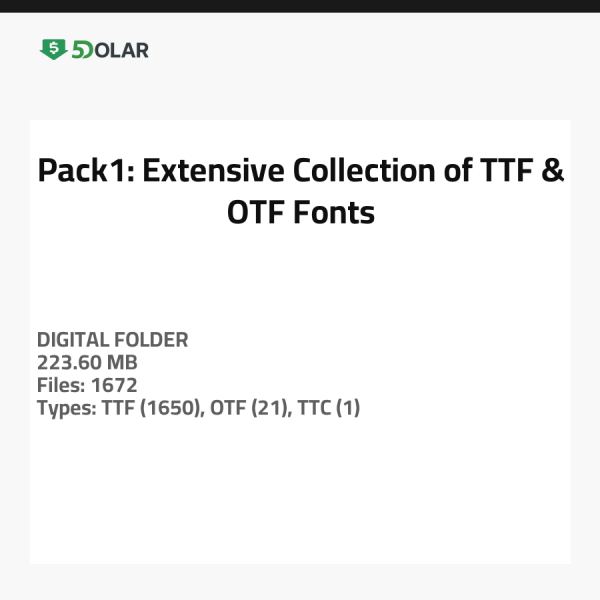 باك1: مجموعة شاملة من خطوط TTF و OTF