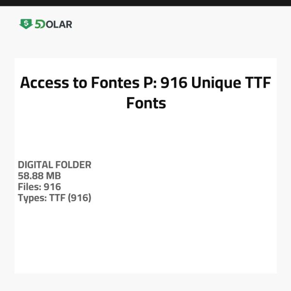 الوصول إلى Fontes - P: 916 خط TTF فريد