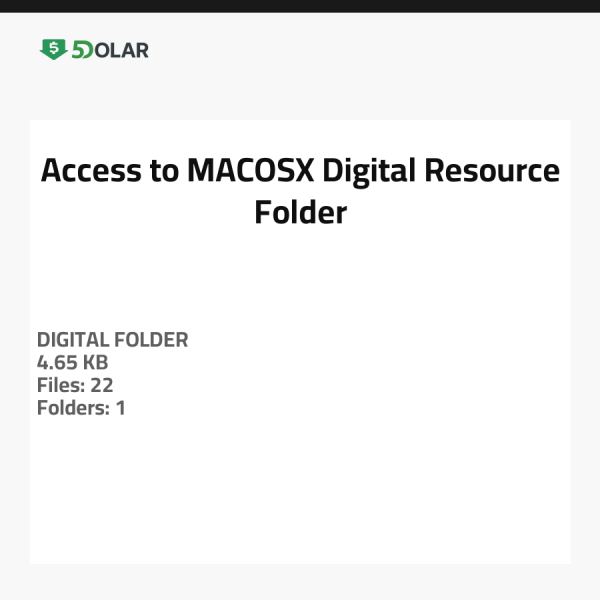 الوصول إلى مجلد الموارد الرقمية __MACOSX