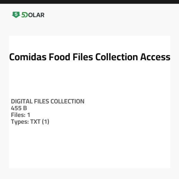 Comidas - Zugriff auf die Food Files Sammlung