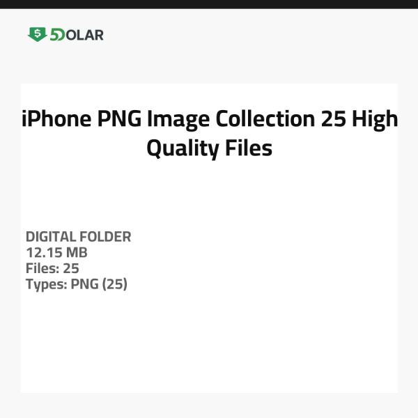 iPhone PNG-Bildsammlung - 25 hochwertige Dateien