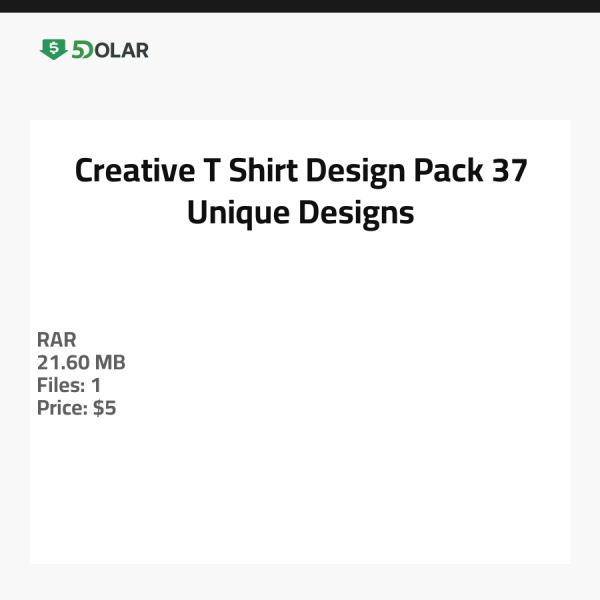Kreatives T-Shirt Design Paket - 37 Einzigartige Designs