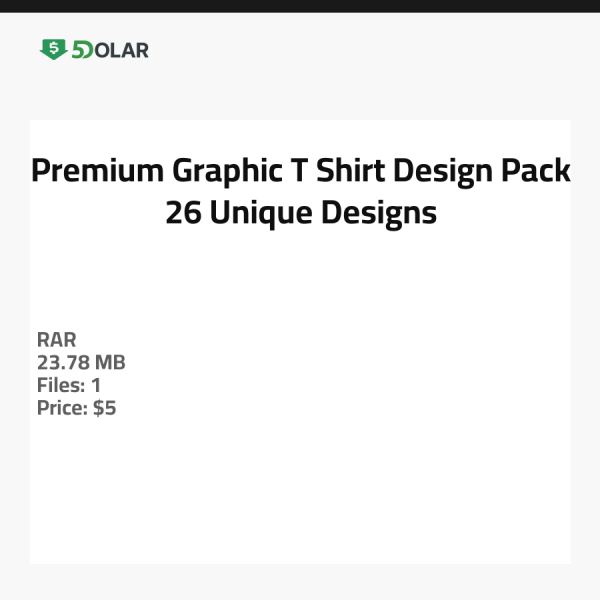 Premium Grafik T-Shirt Design Paket - 26 Einzigartige Designs