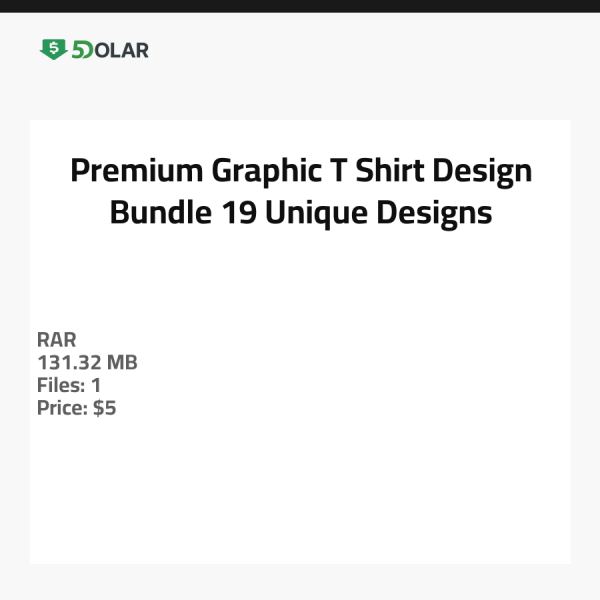 Premium Grafik T-Shirt Design Bundle - 19 Einzigartige Designs