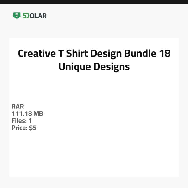 Kreatives T-Shirt Design Bundle - 18 Einzigartige Designs
