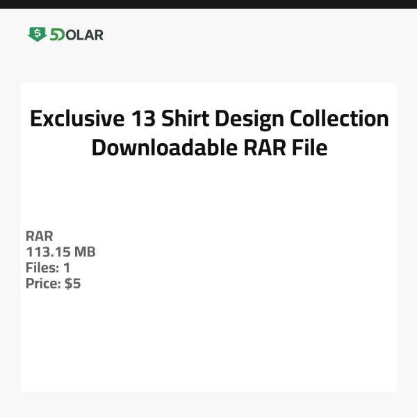 Exklusive 13 Shirt Design Kollektion - Downloadbare RAR-Datei