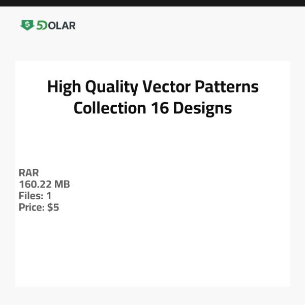 مجموعة أنماط متجهية عالية الجودة - 16 تصميم