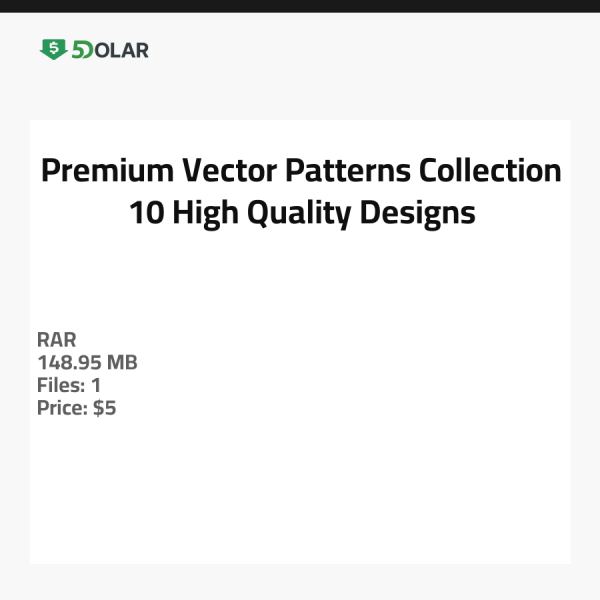 مجموعة أنماط الفكتور المميزة - 10 تصميمات عالية الجودة