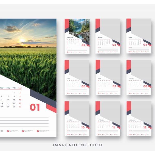 تقويم الحائط 2021 قوالب PSD - الوصول إلى مجلد جوجل درايف