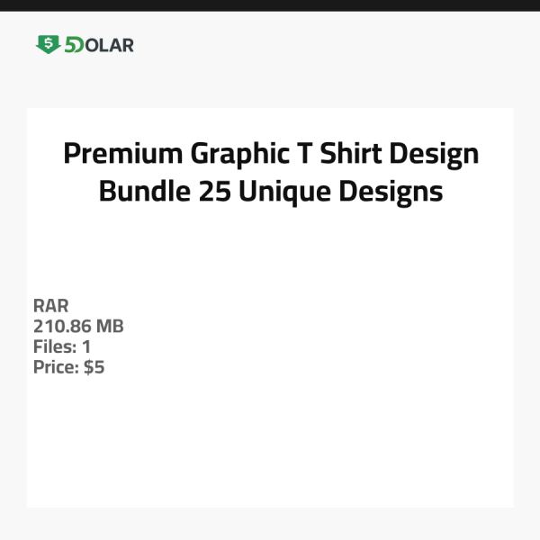 Premium Grafik T-Shirt Design Bundle - 25 Einzigartige Designs