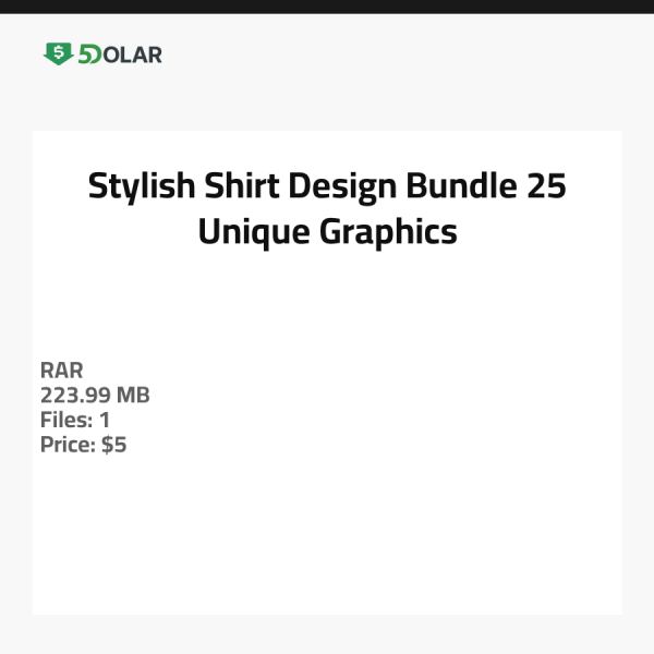 Stilvolles Shirt Design Bundle - 25 Einzigartige Grafiken