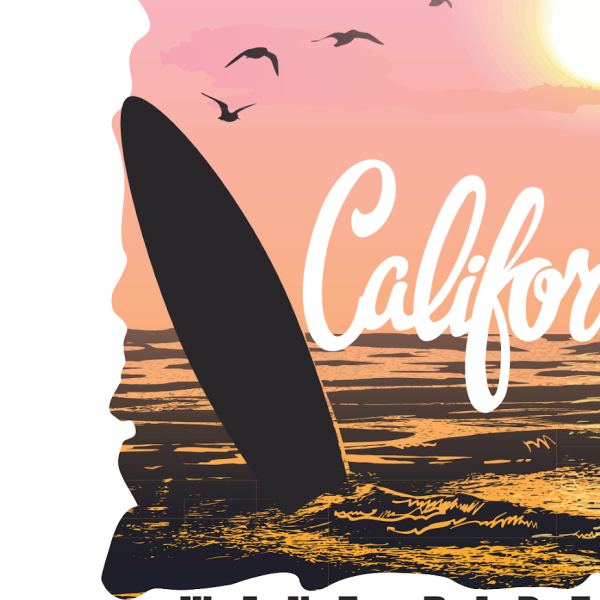 Sommer Surf T-Shirt Druckdesign Zugriff