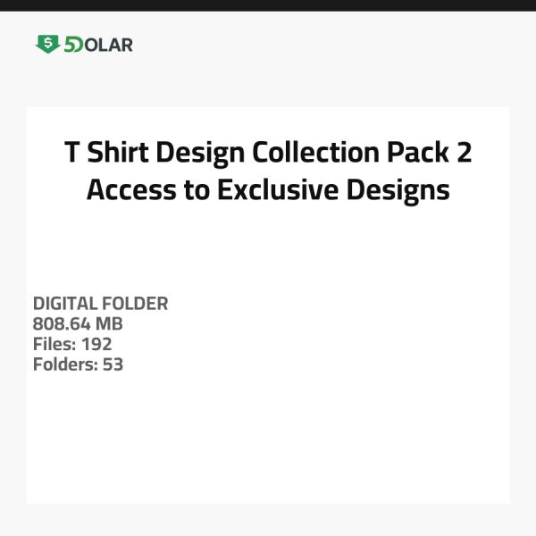 T-Shirt Design Kollektion Pack 2 - Zugang zu exklusiven Designs