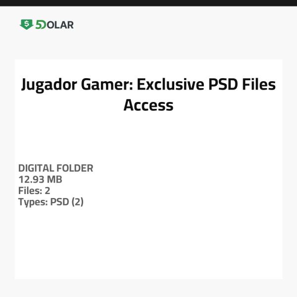 Jugador - Gamer: Exklusiver Zugang zu PSD-Dateien