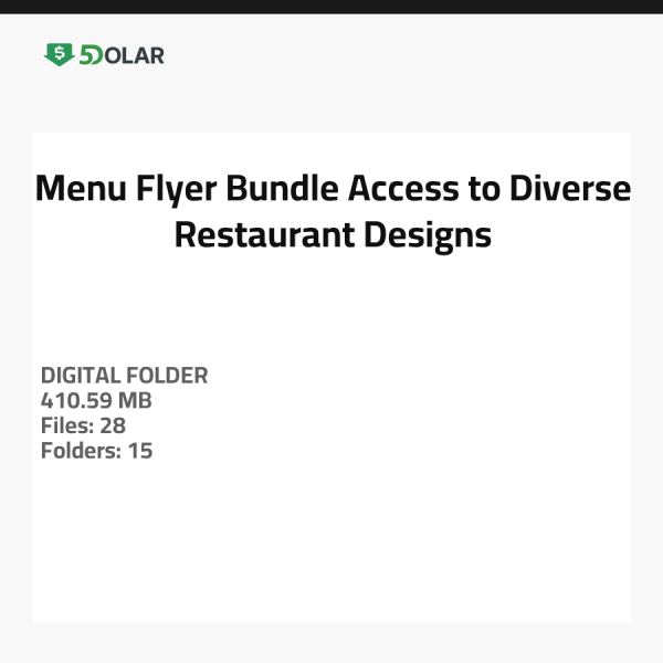 Menü Flyer Bundle - Zugang zu vielfältigen Restaurantdesigns