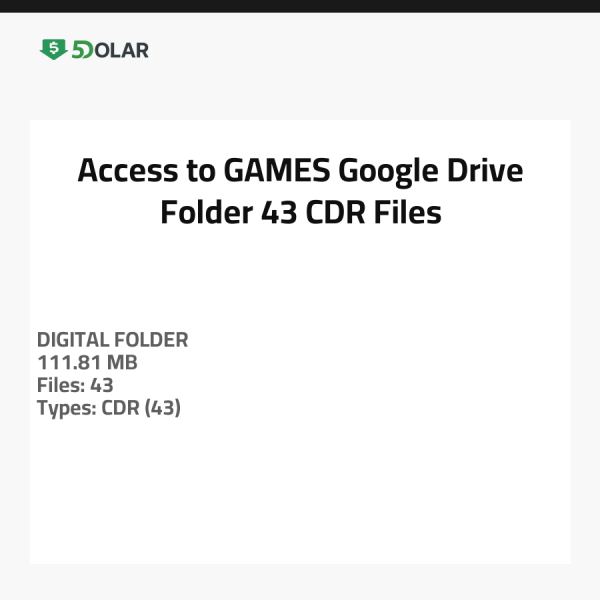 Zugang zum GAMES Google Drive Ordner - 43 CDR Dateien