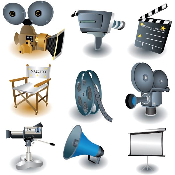 Sammlung der Kino-Icons - Zugriff auf Google Drive-Ordner