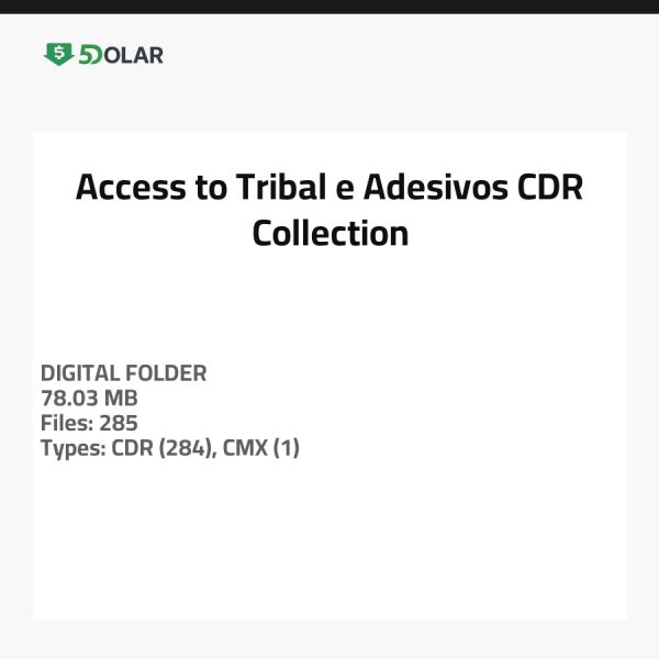 الوصول إلى مجموعة Tribal e Adesivos CDR