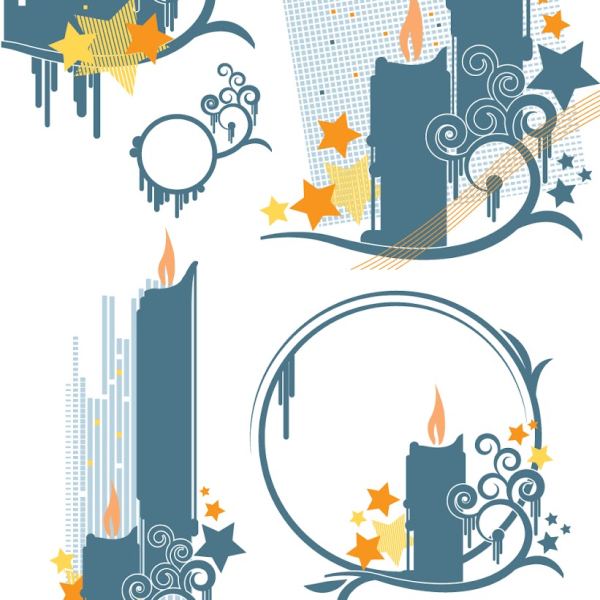 شموع - 4 عناصر EPS وصول