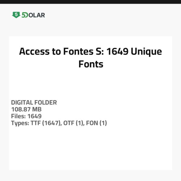 الوصول إلى Fontes - S: 1649 خط فريد