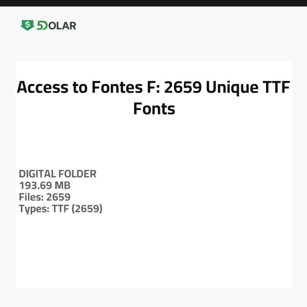 الوصول إلى Fontes - F: 2659 خط TTF فريد