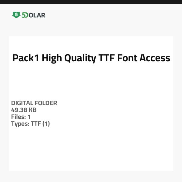Pack1 - Hochwertiger TTF-Schriftzugang
