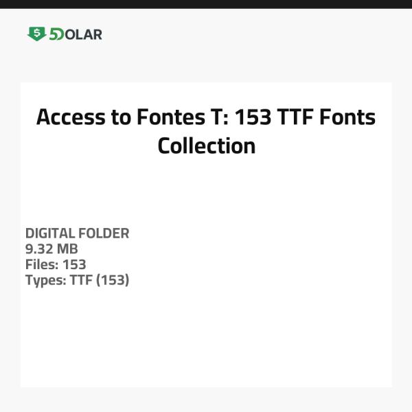 الوصول إلى Fontes - T: مجموعة 153 خط TTF