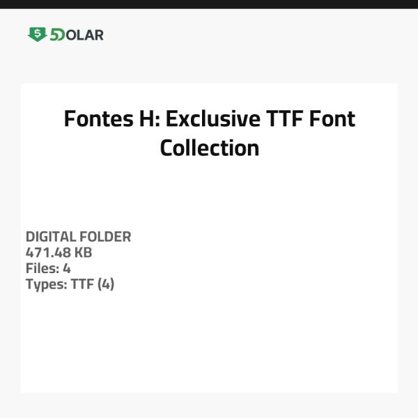 Fontes - H: Exklusive TTF Schriftarten Sammlung