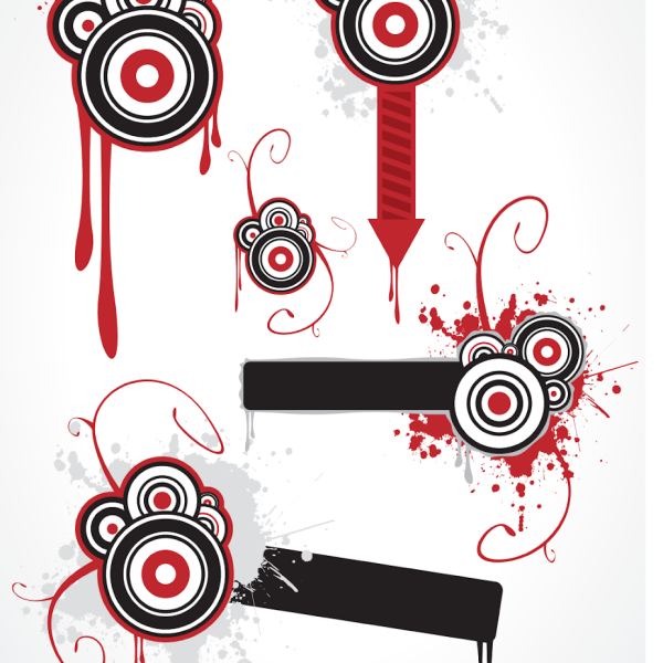 Zugang zur Grafgraf 08 - Sammlung abstrakter dekorativer Elemente