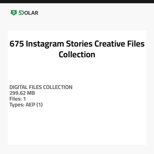 675 Instagram Stories - Kreative Dateien Sammlung