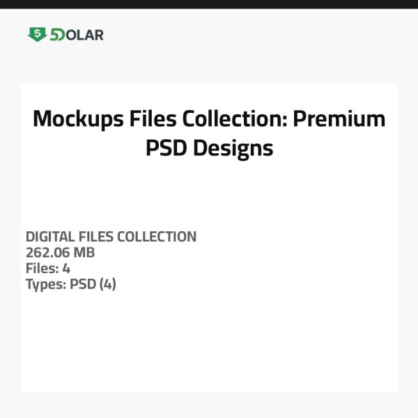 Mockups - Dateien Sammlung: Premium PSD Designs