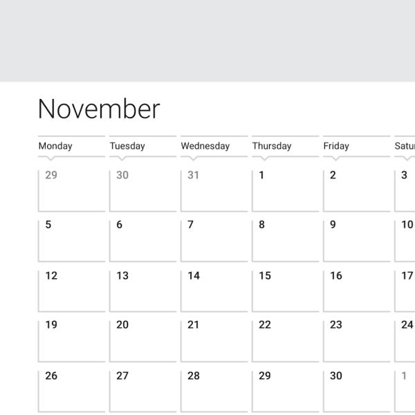 Zugang zu Wandkalender-Mockup - Professionelle Vorlagen