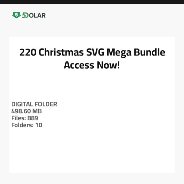 220 Weihnachts SVG Mega Bundle - Jetzt Zugreifen!
