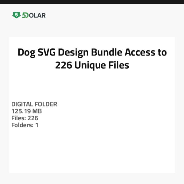 Hund SVG Design Bundle - Zugang zu 226 einzigartigen Dateien