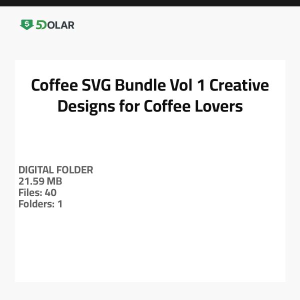 Kaffee SVG Bundle Vol 1 - Kreative Designs für Kaffeeliebhaber
