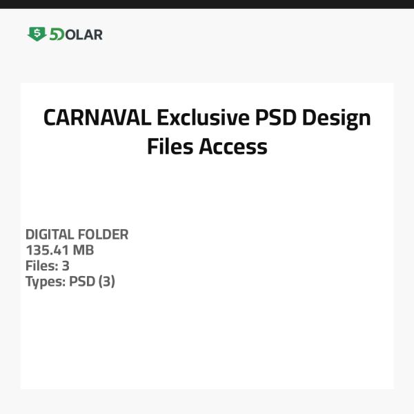 CARNAVAL - Exklusiver Zugang zu PSD-Design-Dateien