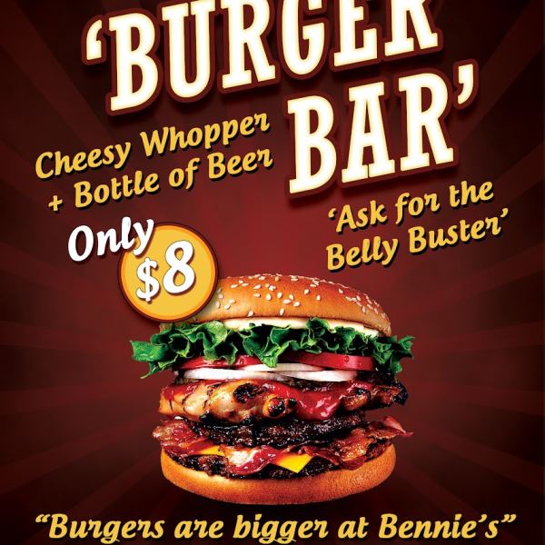 Zugang zu den Marketingmaterialien von Bennie's Burger Bar