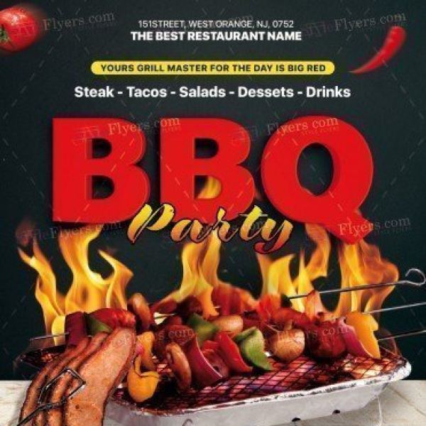 نموذج منشور BBQ PSD