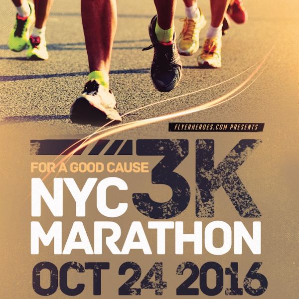 3K Marathon Flyer Design Paket