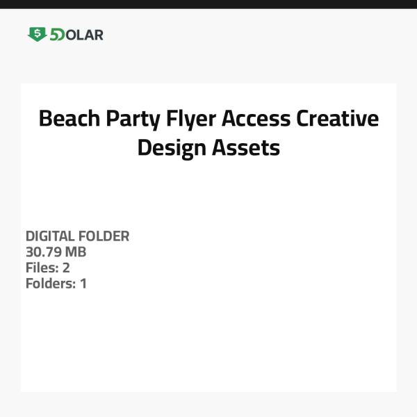 Zugang zum Beach Party Flyer - Kreative Design-Ressourcen